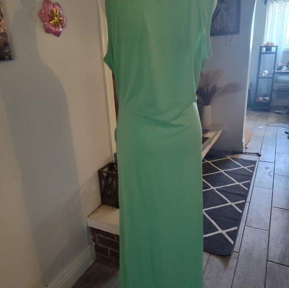 NWT Green Sleeveless Maxi Dress #245 - Picture 4 of 4